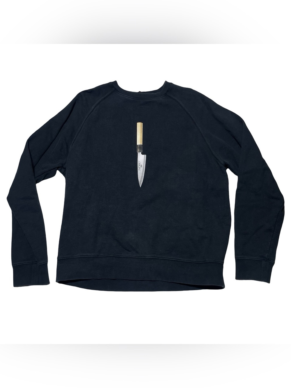 Kith x Nobu Knife Japanese Cotton Sweatshirt Mens Size L Black